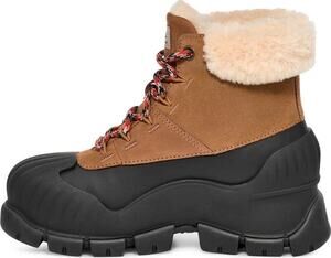 UGG Brown/Black Adiroam Hiker Lace Up Sheepskin Boots 9.5 NEW w/Box 9 1/2